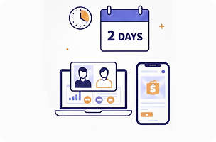 2 days, fully virtual